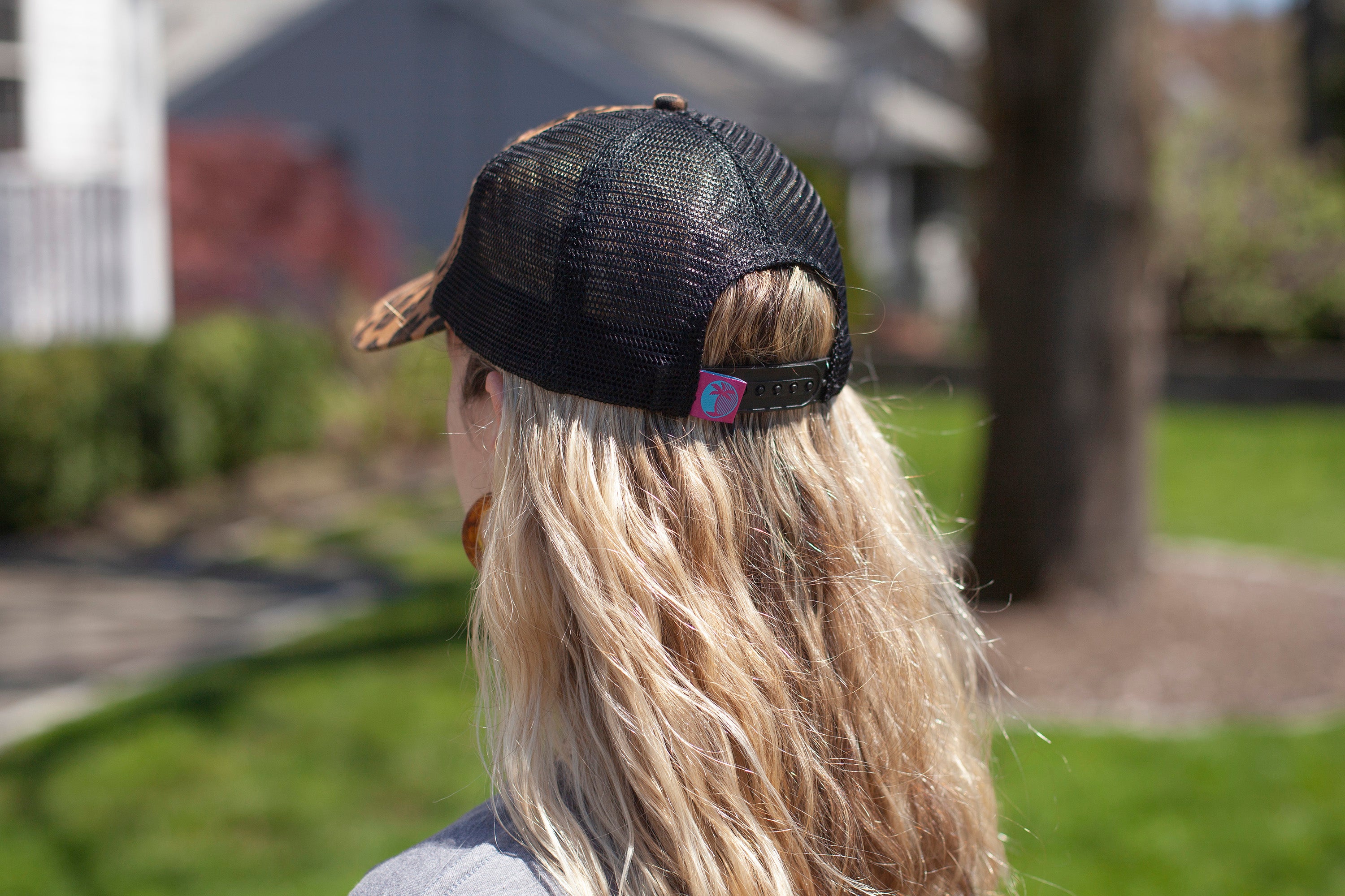 Women’s Hats, Women’s Trucker Hats, Trucker Hats, Hats, Adjustable Hats, Everyday Use, Comfortable, Leopard, Black Heart, Pattern, Outdoors