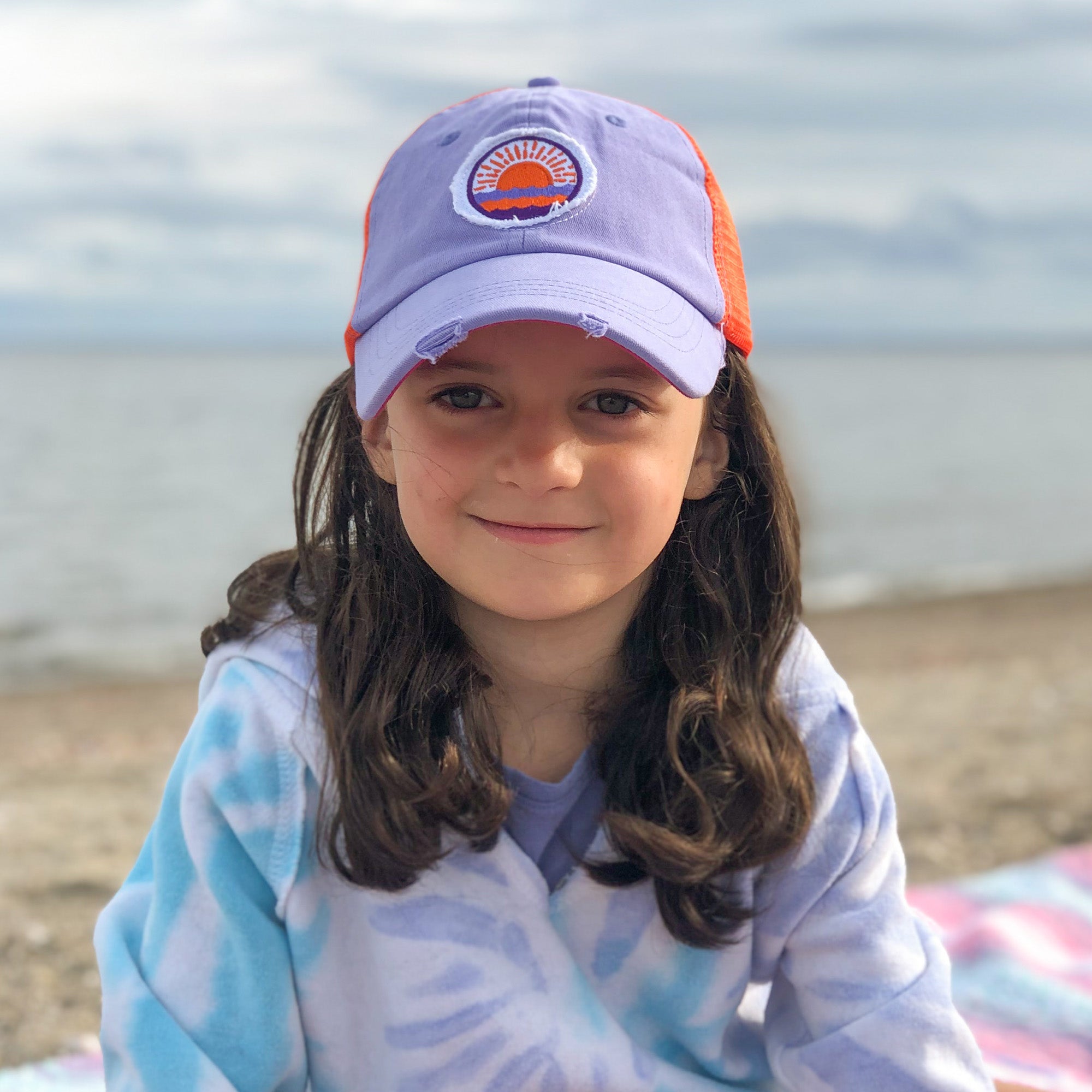 Kid’s Hats, Kid’s Trucker Hats, Trucker Hats, Hats, Adjustable Hats, Everyday Use, Comfortable, Sun and Waves, Salty, Pattern, Beach Days