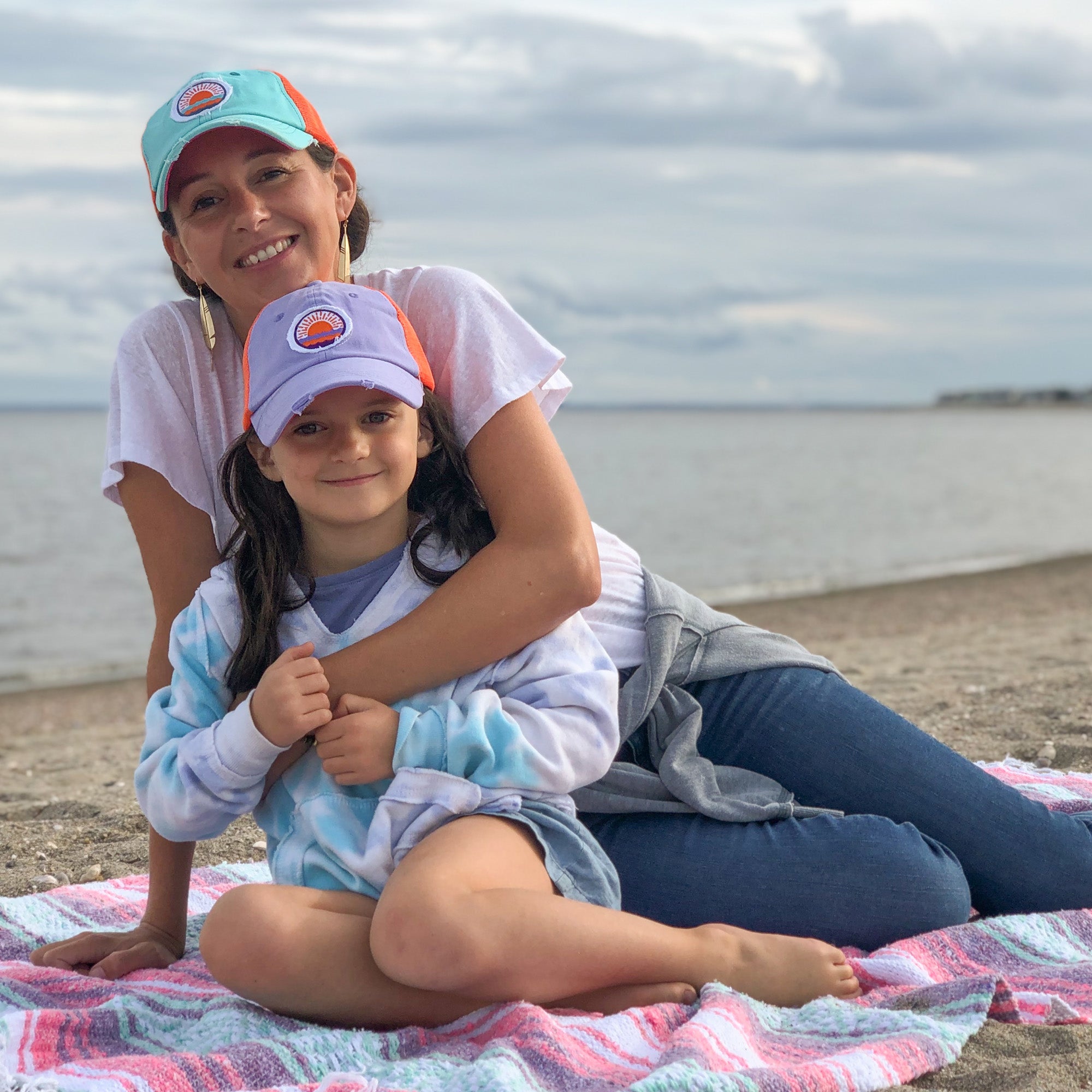 Kid’s Hats, Kid’s Trucker Hats, Trucker Hats, Hats, Adjustable Hats, Everyday Use, Comfortable, Sun and Waves, Salty, Pattern, Mom and Child Hats, Outdoors, Family Outings